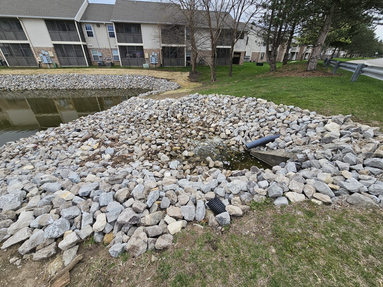 Full view of completed pond remediation