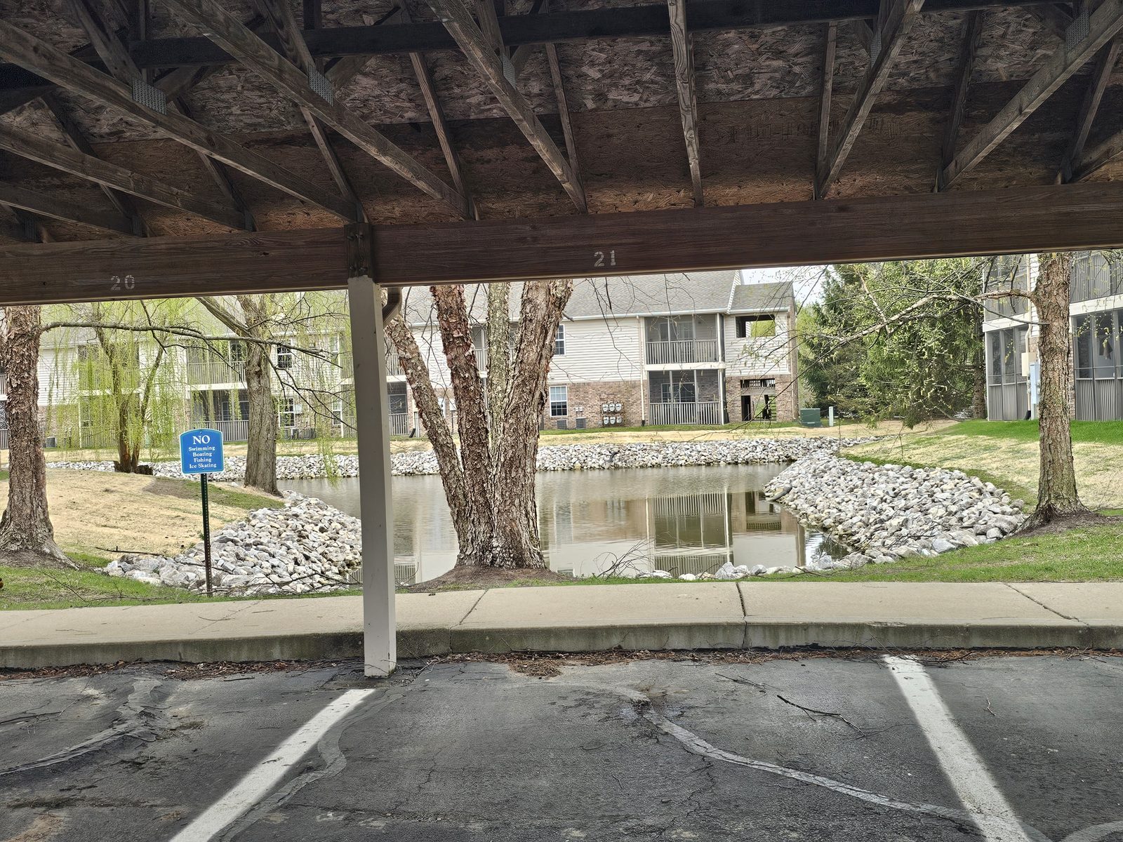 Completed pond with stabilized shoreline