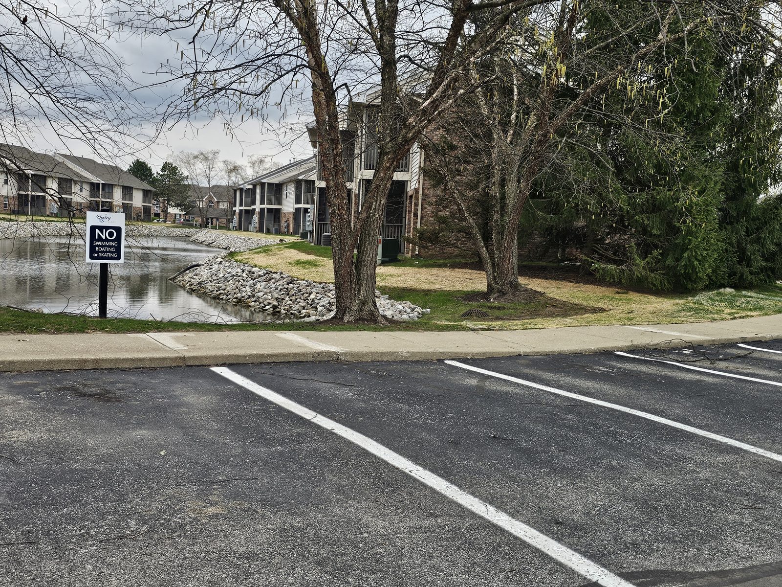 Pond and building view after remediation