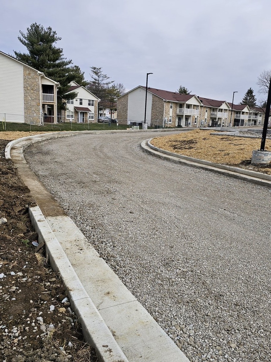 Asphalt paving progress