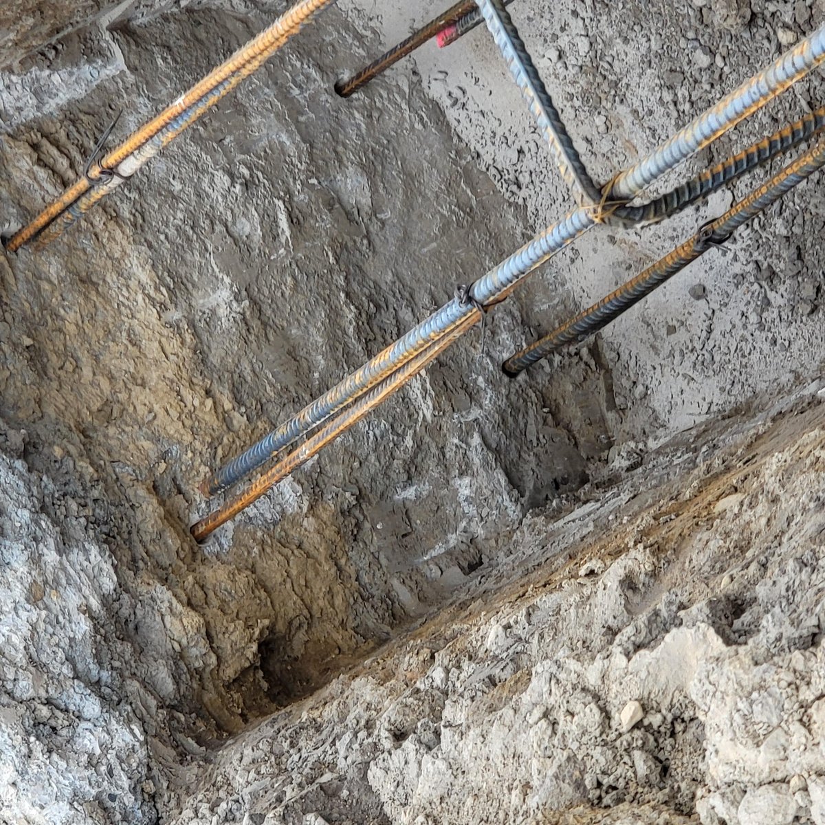 Rebar reinforcement in foundation