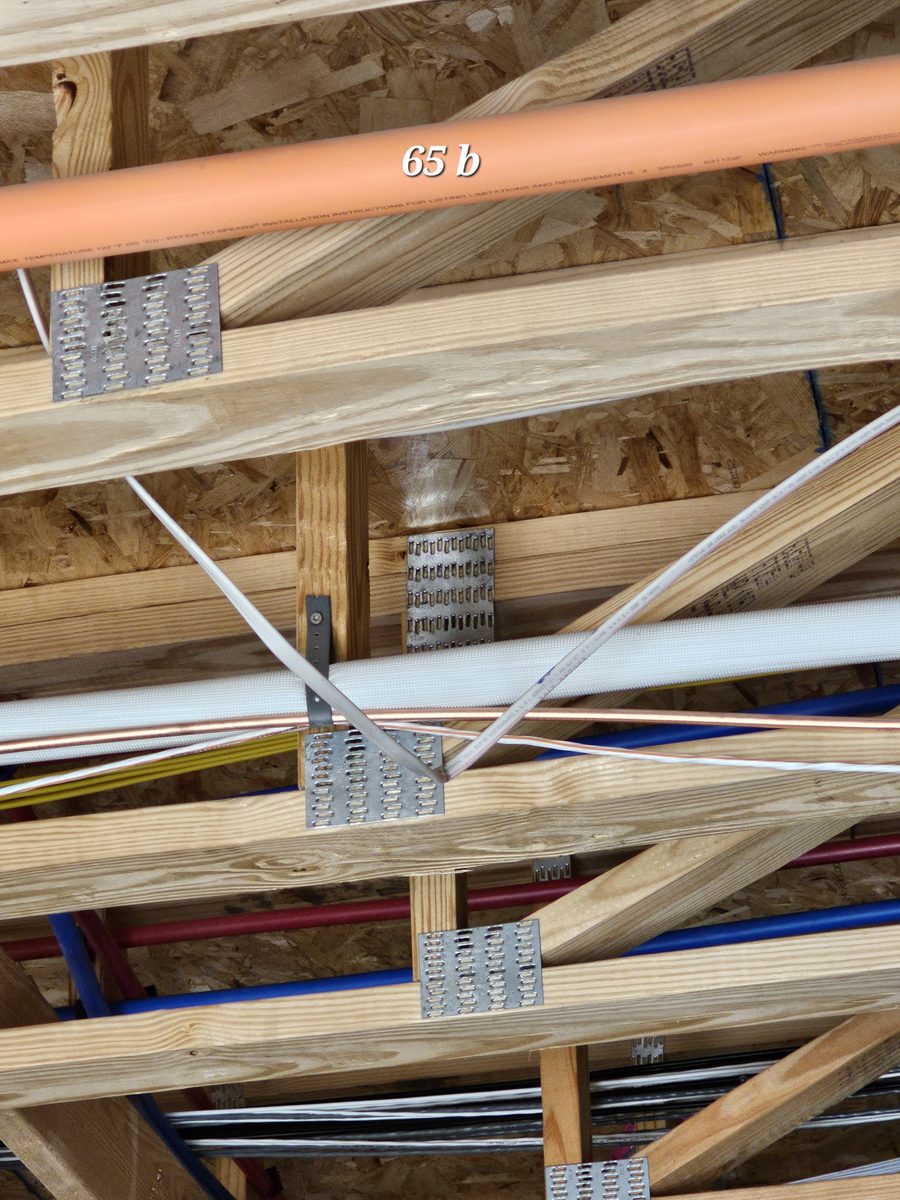 PVC drain and PEX supply lines
