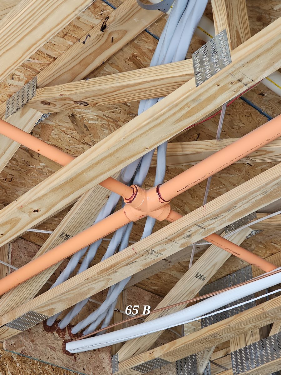 Plumbing installation detail