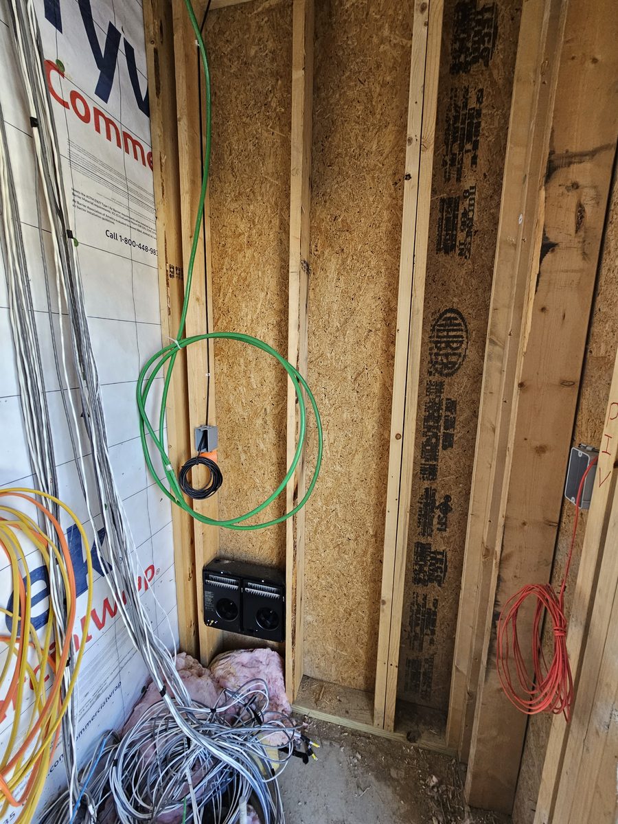 Wall framing and OSB sheathing